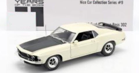 ACME 1801831NC 1/18 フォード マスタング Boss 302 1969 クリーム ホワイト - ミニチャンプス専門店　 【Minichamps World】