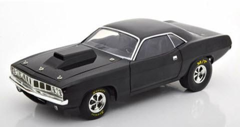 ACME A1806110 1/18 1971 Plymouth Hemi Cuda - Gloss Black Drag Car