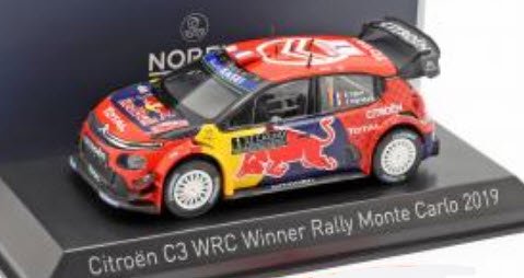ノレブ NOREV 155366 1/43 シトロエン C3 WRC 2019年ラリー・モンテカルロ 優勝 #1 S.Ogier /  J.Ingrassia - ミニチャンプス専門店　【Minichamps World】