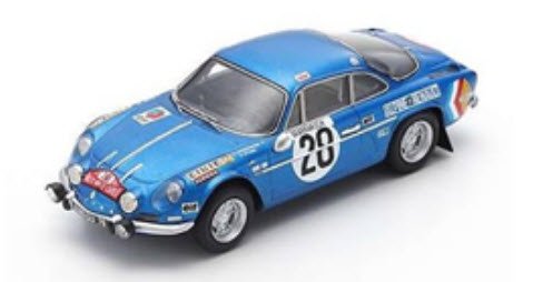 スパーク S6104 1/43 Alpine A110 No.28 Winner Monte Carlo Rally 1971 O.Andersson  D.Stone - ミニチャンプス専門店 【Minichamps World】