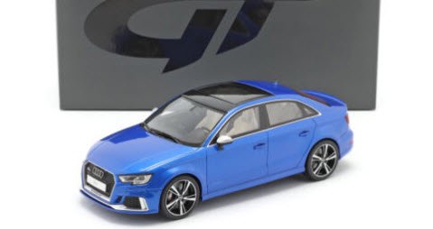 GTスピリット GTS275 1/18 アウディ RS3 セダン (ブルー) - ミニチャンプス専門店 【Minichamps World】