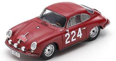 スパーク S6601 1/43 Porsche 356B T6 Carrera 2 No.224 Monte Carlo Rally 1964 G.  Klass - H. Wencher - ミニチャンプス専門店　【Minichamps World】