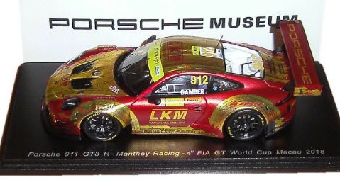 スパーク Spark MAP02078120 1/43 ポルシェ 911 GT3 R Manthey Racing #912 Fia Gt World Cup  マカオ 2018 特注品 - ミニチャンプス専門店 【Minichamps World】