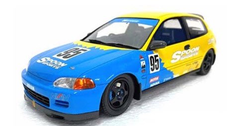 OTTO オットー OTM011RT 1/18 ホンダ シビック (EG6) スプーン スポーツ (ブルー/イエロー) 香港エクスクルーシブモデル -  ミニチャンプス専門店 【Minichamps World】