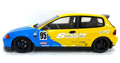 OTTO オットー OTM011RT 1/18 ホンダ シビック (EG6) スプーン スポーツ (ブルー/イエロー) 香港エクスクルーシブモデル -  ミニチャンプス専門店 【Minichamps World】