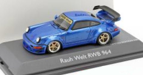 シュコー 450911400 1/43 ポルシェ 911 (964) RWB Rauh-Welt ブルーメタリック - ミニチャンプス専門店　 【Minichamps World】