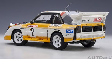 オートアート AUTOart 88601 1/18 アウディ スポーツクワトロ S1 WRC `86 #2 (ロール/ガイストドルファー) モンテカルロ ・ラリー - ミニチャンプス専門店 【Minichamps World】