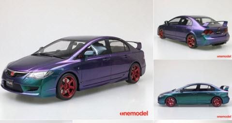 ONEMODEL 15B04-26 1/18 Honda Civic FD2 Type R Andromeda