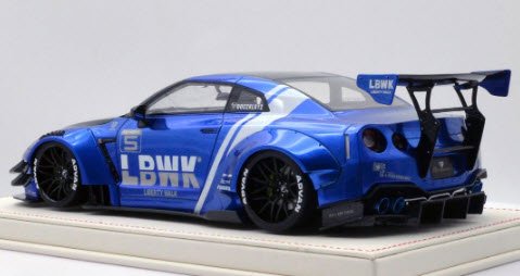 ONEMODEL 20D06-03 1/18 LB-WORKS 日産 GT-R R35 V2.0 LBWK Blue 