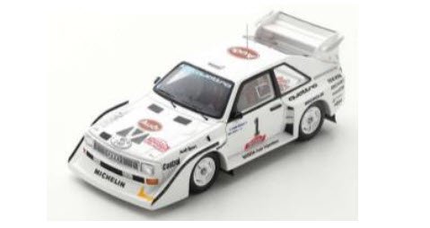 スパーク S7896 1/43 Audi Sport quattro S1 E2 No.1 Winner Rally Olympus 1985  Hannu Mikkola - ミニチャンプス専門店　【Minichamps World】