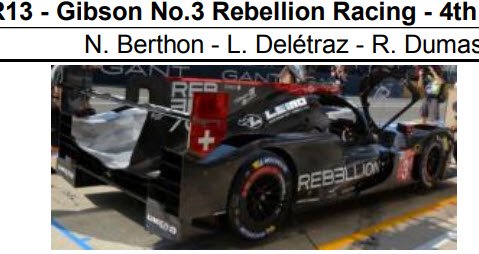 スパーク S7956 1/43 Rebellion R13 - Gibson No.3 Rebellion Racing - 4th 24H Le  Mans 2020 - ミニチャンプス専門店　【Minichamps World】