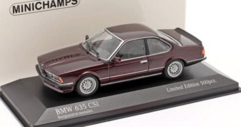 BMW e24 635 CSi 1982 graphit grau Modellauto 943025124 Minichamps 1:43