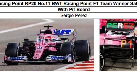 スパーク S6485 1/43 BWT Racing Point RP20 No.11 F1 Team