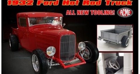 ACME A1804100 1/18 1932 Ford Hot Rod Truck - Red with Tan Interior -  ミニチャンプス専門店　【Minichamps World】