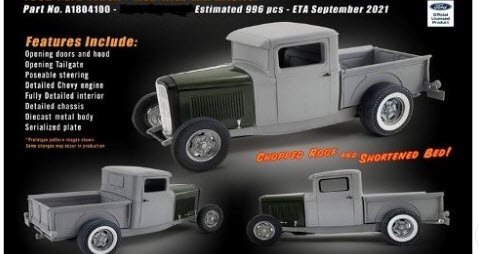 ACME A1804100 1/18 1932 Ford Hot Rod Truck - Red with Tan Interior -  ミニチャンプス専門店　【Minichamps World】