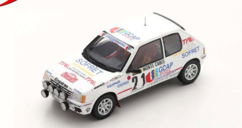 スパーク S9453 1/43 Peugeot 205 GTI No.21 3rd Rally Monte Carlo 1988  Jean-Pierre Ballet Marie-Christine - ミニチャンプス専門店 【Minichamps World】