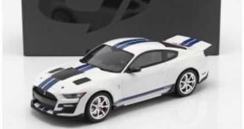 GTスピリット GTS306 1/18 フォード マスタング シェルビー GT500 ドラゴンスネーク (ホワイト/ブルーストライプ) -  ミニチャンプス専門店　【Minichamps World】