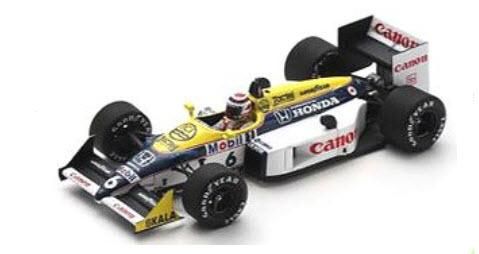 スパーク 1/43 ウイリアムズ FW11B No.6 1987 F1 ハンガリーGP