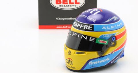 Bell ベル 4100097 1/2 ヘルメット Alpine F1 Team F1 2021 #14 フェルナンド・アロンソ -  ミニチャンプス専門店　【Minichamps World】