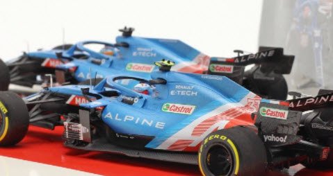 ミニチャンプス 447211431 1/43 Alpine A521 #14 アロンソ & #31 オコン バーレーンGP F1 2021 特注品 -  ミニチャンプス専門店　【Minichamps World】