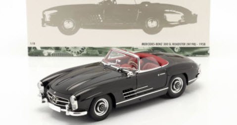 ミニチャンプス 180039036 1/18 メルセデス ベンツ 300 SL ロードスター (W198) 1957 ブラック -  ミニチャンプス専門店　【Minichamps World】