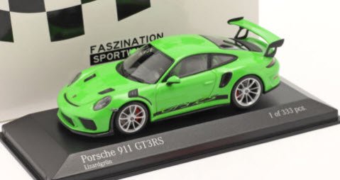 ミニチャンプス 413067044 1/43 ポルシェ 911 (991 II) GT3 RS 2018 lizard グリーン / シルバー  ホイール Porsche 特注品 - ミニチャンプス専門店　【Minichamps World】