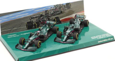 ミニチャンプス 447210518 1/43 Aston Martin AMR21 F1 2021 セバスチャン・ベッテル #5 &  ランス・ストロール #18 特注品 - ミニチャンプス専門店　【Minichamps World】