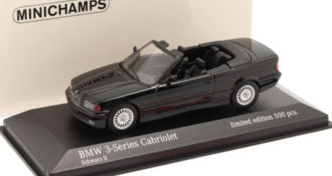 ミニチャンプス 943023333 1/43 BMW 3 series (E36) コンバーチブル 1993 ブラック 特注品 -  ミニチャンプス専門店　【Minichamps World】