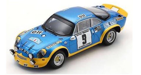 スパーク SF228 1/43 Alpine A110 Turbo No.9 Vainqueur Criterium des Cevennes  1972 J-L. Therier - ミニチャンプス専門店　【Minichamps World】