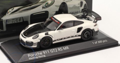 ミニチャンプス MR-911-GT2RS-4302 1/43 ポルシェ 911 (991 II) GT3 RS MR Manthey Racing  ホワイト / ブラック 特注品 - ミニチャンプス専門店　【Minichamps World】