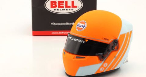 Bell ベル 4100136 1/2 ヘルメット マクラーレン F1 Team Gulf Design モナコGP F1 2021 -  ミニチャンプス専門店　【Minichamps World】