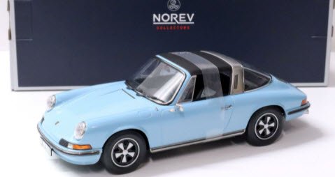 ノレブ NOREV 187642 1/18 ポルシェ 911 S タルガ 1973 ライトブルー - ミニチャンプス専門店　【Minichamps  World】