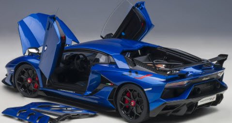 オートアート AUTOart 79174 1/18 ランボルギーニ アヴェンタドール SVJ (メタリック・ブルー) - ミニチャンプス専門店  【Minichamps World】