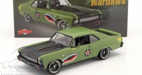 GMP 18957B 1/18 シボレー Nova Warhawk Street Fighter 1970 グリーン - ミニチャンプス専門店　 【Minichamps World】