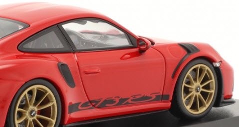 ミニチャンプス 413067069 1/43 ポルシェ 911 (991 II) GT3 RS 2018 guards レッド / ゴールド ホイール  Porsche 特注品 - ミニチャンプス専門店　【Minichamps World】