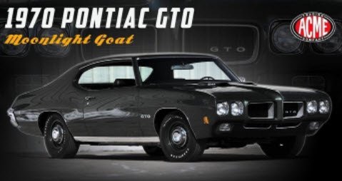 ACME A1801218 1/18 1970 Pontiac GTO - Moonlight Goat - ミニチャンプス専門店  【Minichamps World】