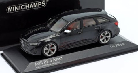 ミニチャンプス 410018015 1/43 アウディ RS 6 アバント 2019 ブラックメタリック - ミニチャンプス専門店 【 Minichamps World】