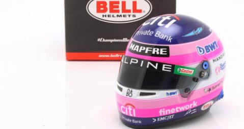 Bell ベル 4100153 1/2 ヘルメット BWT Alpine F1 Team F1 2022 #14 フェルナンド・アロンソ -  ミニチャンプス専門店　【Minichamps World】