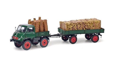 シュコー Schuco 450313300 1/43 MB Unimog 401+trailer - ミニチャンプス専門店 【Minichamps  World】