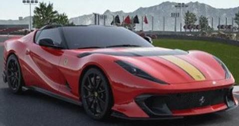 ミニカー　1/18 Ferrari 812 Competizione A Red Corsa 322 Carbon Fiber Wheels ケース付 [P18209C3V] 1/18 BBR 2021 Ferrari 812 Competizione (Red Corsa 322 With