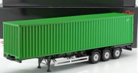 NZG LX97900030 1/18 Set semi-trailer Europe with 40 FT Container green コンテナ  グリーン - ミニチャンプス専門店　【Minichamps World】