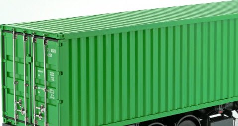 NZG LX97900030 1/18 Set semi-trailer Europe with 40 FT Container green コンテナ  グリーン - ミニチャンプス専門店　【Minichamps World】