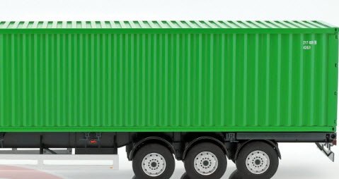 NZG LX97900030 1/18 Set semi-trailer Europe with 40 FT Container green コンテナ  グリーン - ミニチャンプス専門店　【Minichamps World】