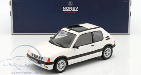 陰山織物謹製 ノレブ 1/18 プジョー 205 GTi 1.6 1988 トパーズブルー