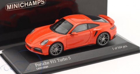 ミニチャンプス 410069476 1/43 ポルシェ 911 (992) ターボ S 2020 オレンジ - ミニチャンプス専門店　 【Minichamps World】