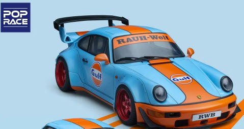 POP RACE PR12-964R-GF01 1/12 RWB 964 Gulf Oil Livery