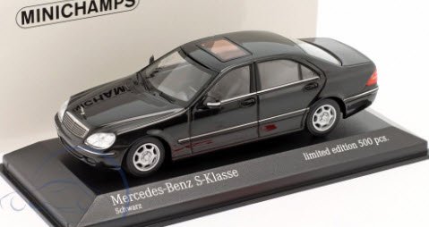 ミニチャンプス 943036203 1/43 メルセデス ベンツ S class (W220) 1998 ブラック Mercedes-Benz 特注品  - ミニチャンプス専門店　【Minichamps World】
