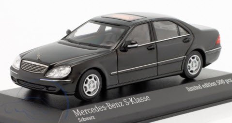 ミニチャンプス 943036203 1/43 メルセデス ベンツ S class (W220) 1998 ブラック Mercedes-Benz 特注品  - ミニチャンプス専門店 【Minichamps World】