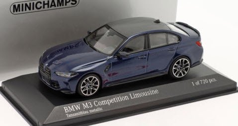 ミニチャンプス 410020201 1/43 BMW M3 Competition Limousine (G80) 2020 tanzanite  ブルーメタリック - ミニチャンプス専門店　【Minichamps World】
