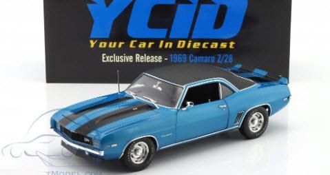 ACME A1805725VTLBY 1/18 シボレー カマロ Z/28 Vinyl top 1969